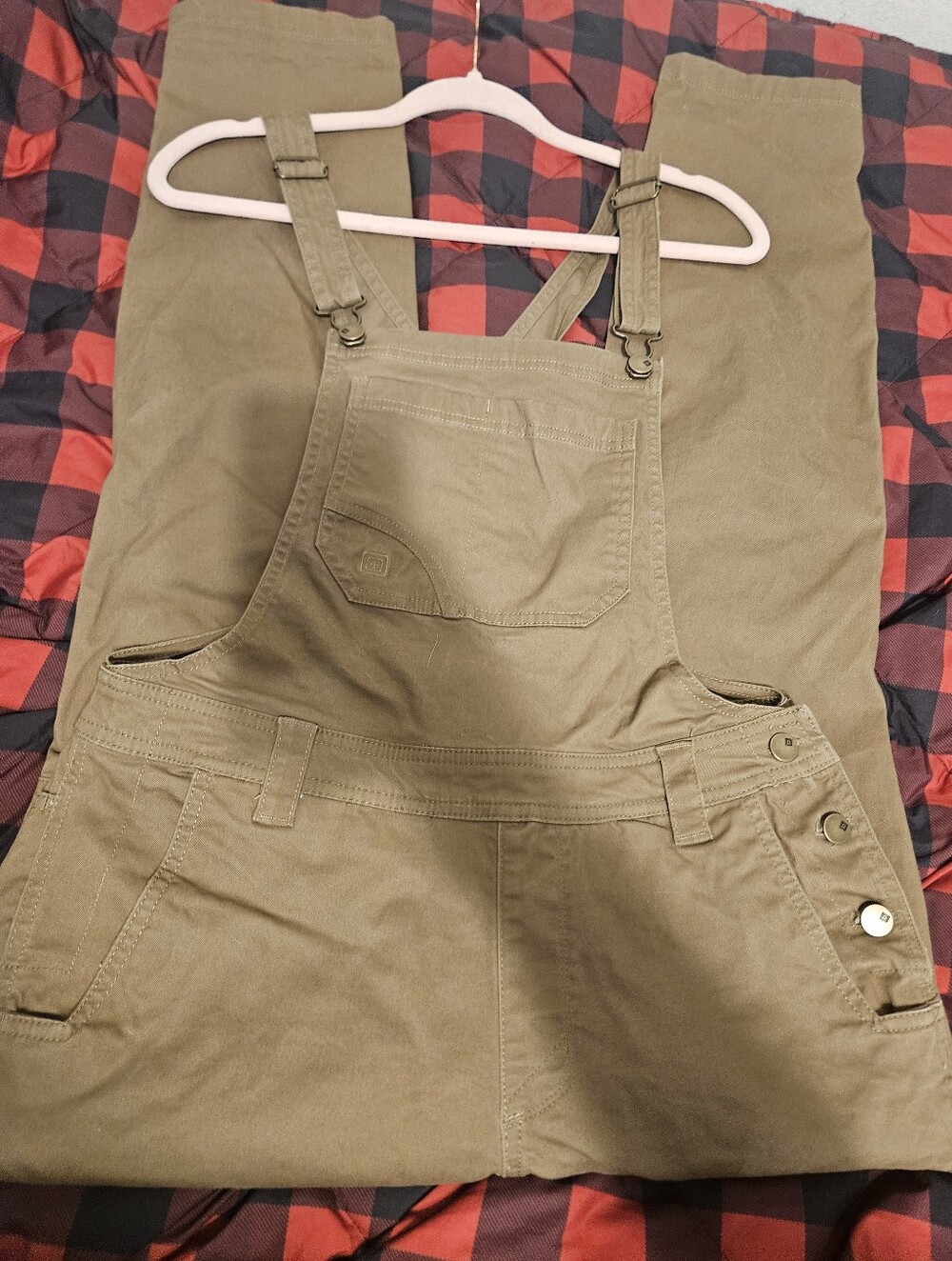 Women Tan Mustard Color  Overalls - Classic Workwear Style
